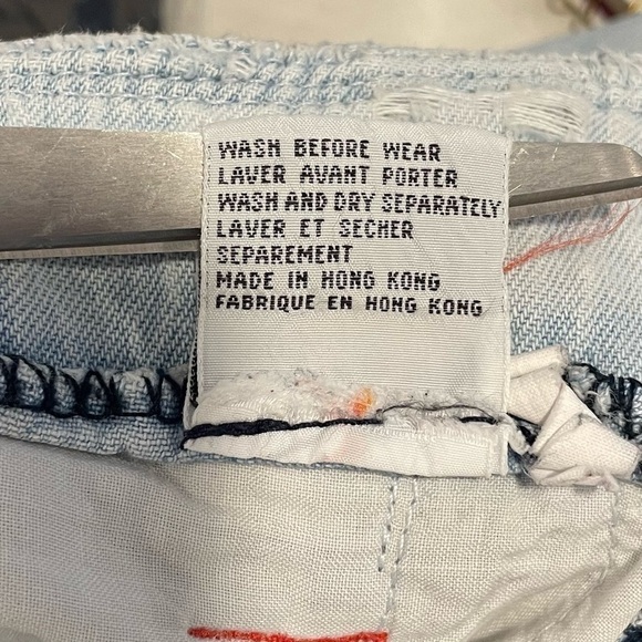 𝅺Vintage 30/30 Buffalo Light Wash Relaxed Denim High Waist Wide Leg 80s 90s - Picture 12 of 13